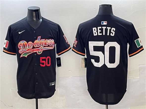 Men%27s Los Angeles Dodgers #50 Mookie Betts Black Mexico Limited Stitched Jersey->los angeles dodgers->MLB Jersey